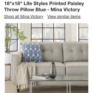 NWT printed paisley pillow